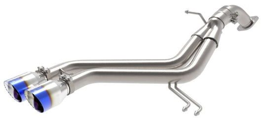 aFe Takeda 13-17 Hyundai Veloster L4-1.6L 2-1/2in 304 SS Axle-Back Exhaust w/ Blue Flame Tips Precision R