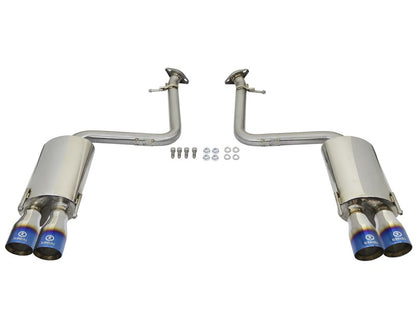 aFe Takeda 16-17 Lexus RC 200T 2.0L (t) 2in. SS Axle-Back Exhaust System w/Polished Blue Tips Precision R