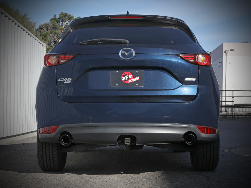 aFe Takeda 17-21 Mazda CX-5 2.5L (t) 2.5in. SS Axle-Back Exhaust System w/Black Tips Precision R