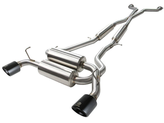 aFe Takeda 2-1/2 in 304 SS Cat-Back Exhaust System Infiniti G37 08-13/Q60 14-15 V6-3.7 w/ Black Tips Precision R