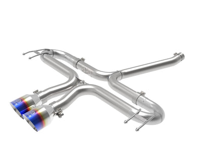 aFe Takeda 2-1/2in 304 SS Axle-Back Exhaust w/Blue Flame Tips 17-20 Honda Civic Sport L4-1.5L (t) Precision R