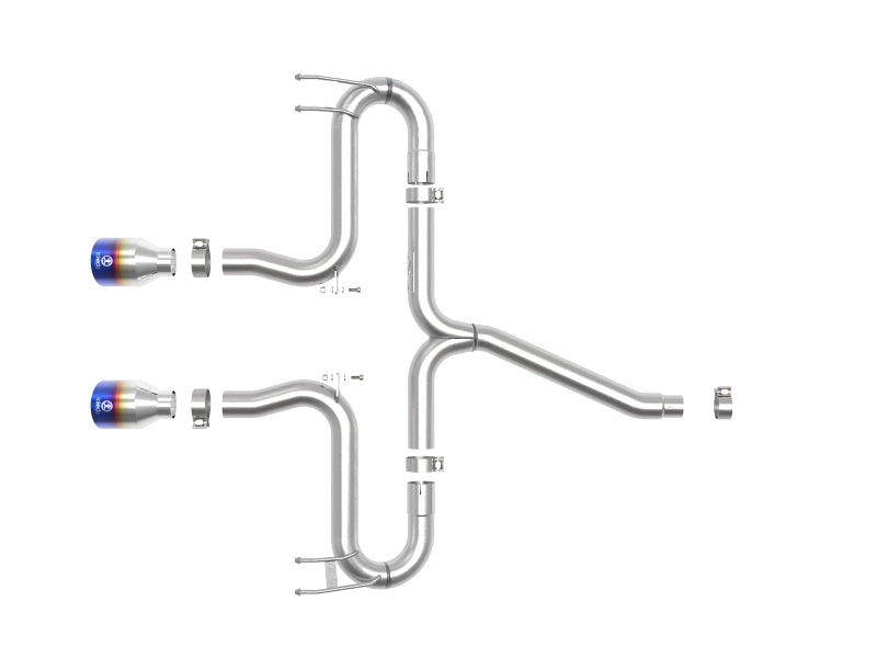 aFe Takeda 2-1/2in 304 SS Axle-Back Exhaust w/Blue Flame Tips 17-20 Honda Civic Sport L4-1.5L (t) Precision R