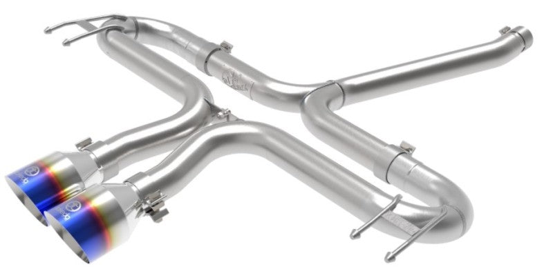 aFe Takeda 2-1/2in 304 SS Axle-Back Exhaust w/Blue Flame Tips 17-20 Honda Civic Sport L4-1.5L (t) Precision R