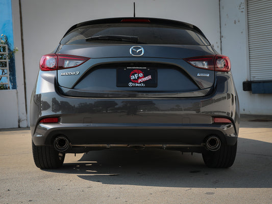 aFe Takeda 2-1/2in 304 SS Axle-Back Exhaust w/ Carbon Fiber Tips 14-18 Mazda 3 L4 2.0L/2.5L Precision R