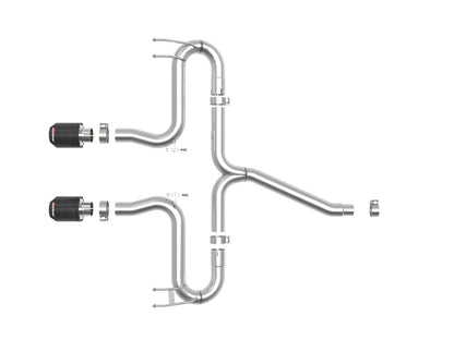 aFe Takeda 2-1/2in 304 SS Axle-Back Exhaust w/Carbon Tips 17-20 Honda Civic Sport L4-1.5L (t) Precision R