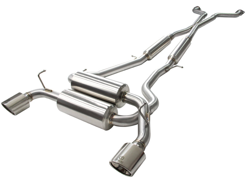 aFe Takeda 2-1/2in 304SS Cat-Back Exhaust Infiniti G37 08-13/Q60 14-15 V6-3.7 w/ Polished Tips Precision R