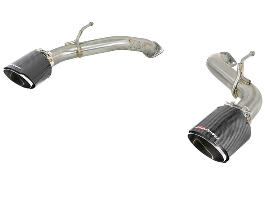 aFe Takeda 2.5in 304 SS Axle-Back Exhaust w/ Carbon Fiber Tips 16-19 Infiniti Q50 V6-3.0L (tt) Precision R