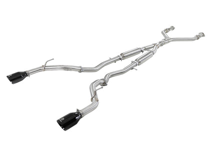 aFe Takeda 2.5in 304 SS Cat-Back Exhaust System w/ Black Tips 16-18 Infiniti Q50 V6-3.0L (tt) Precision R