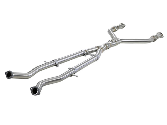 aFe Takeda 2.5in to 3in 304 SS Y-Pipe Exhaust System 16-18 Infiniti Q50/Q60 V6-3.0L (tt) Precision R