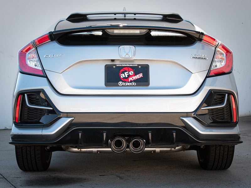 aFe Takeda 3in 304 SS Cat-Back Exhaust System w/CF Tips 17-20 Honda Civic Sport L4-1.5L (t) Precision R