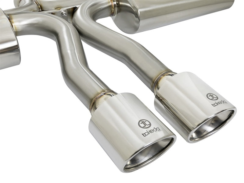 aFe Takeda 3in 304 SS Cat-Back Exhaust System w/Polished Tips 2017+ Honda Civic Si (4dr) I4 1.5L (t) Precision R