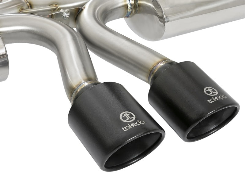 aFe Takeda 3in 304 SS Cat-Back Exhaust w/ Dual Center Black Tips 17+ Honda Civic Si (2dr) I4 1.5L Precision R