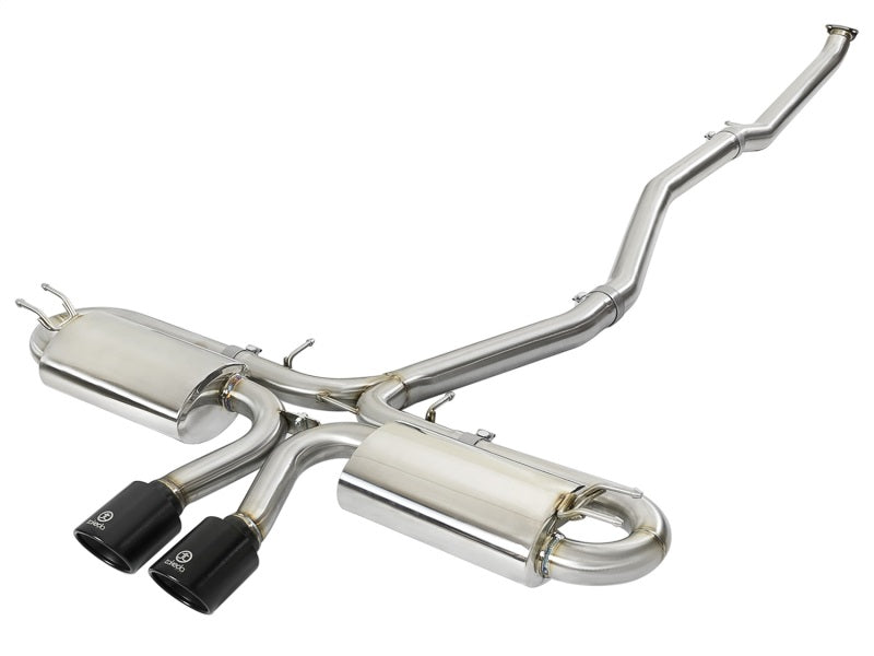 aFe Takeda 3in 304 SS Cat-Back Exhaust w/ Dual Center Black Tips 17+ Honda Civic Si (2dr) I4 1.5L Precision R