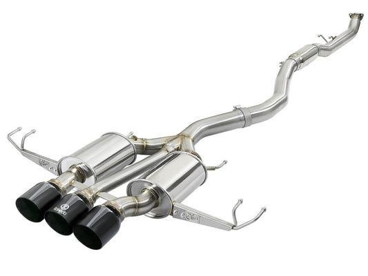 aFe Takeda 3in 304 SS Cat-Back Exhaust w/ Tri-Black Tips 17-18 Honda Civic Type R L4 2.0L (t) Precision R