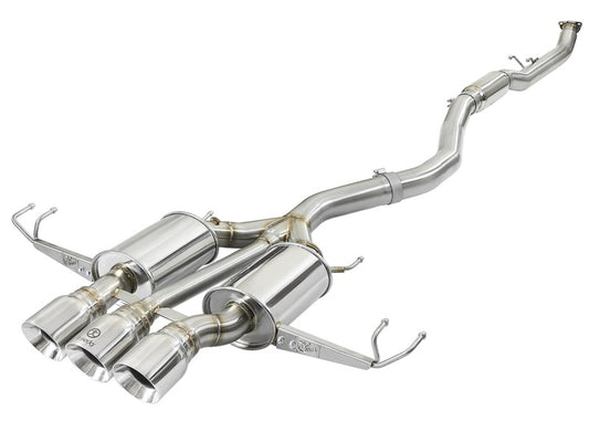 aFe Takeda 3in 304 SS Cat-Back Exhaust w/ Tri-Polished Tips 17-18 Honda Civic Type R L4 2.0L (t) Precision R