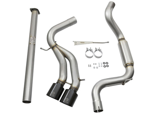 aFe Takeda 3in SS Exhaust Cat-Back 13-16 Ford Focus ST 2.0L Black Tips Precision R