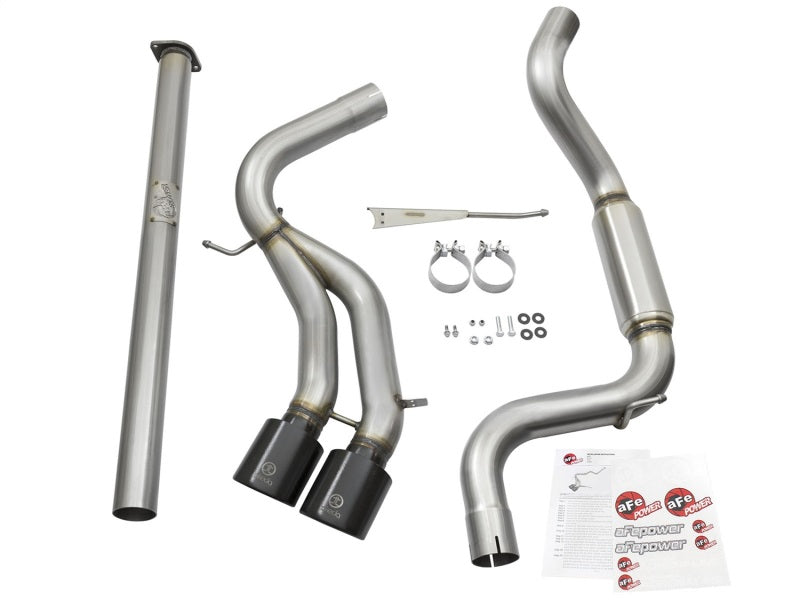 aFe Takeda 3in SS Exhaust Cat-Back 13-16 Ford Focus ST 2.0L Black Tips Precision R