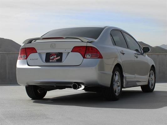 aFe Takeda Exhaust 2.5in Dia 304SS Axle-Back w/Polished Tip 06-11 Honda Civic EX Sedan L4 1.8L Precision R