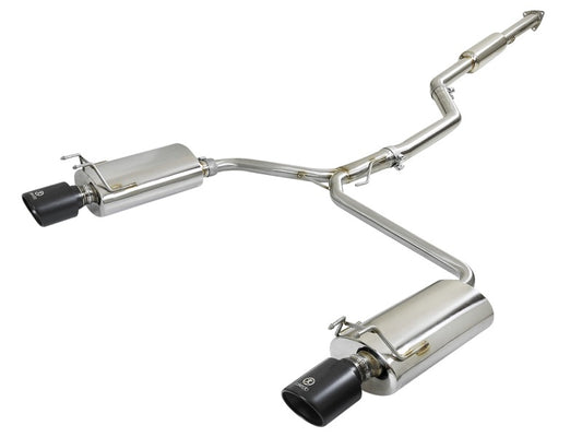 aFe Takeda Exhaust 304SS Dual Cat-Back w/ Black Tips 13-17 Honda Accord LX/EX/EX-L Sedan L4 2.4L Precision R