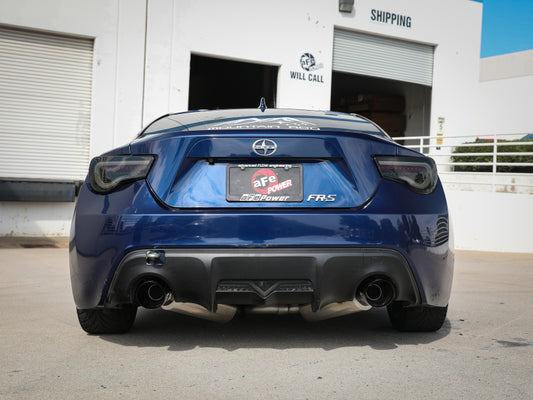 aFe Takeda Exhaust Axle-Back 13-15 Scion FRS / Subaru BRZ 304SS Black Dual Tips Exhaust Precision R