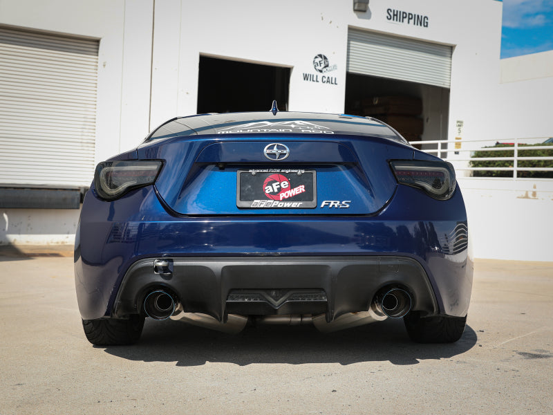 aFe Takeda Exhaust Axle-Back 13-15 Scion FRS / Subaru BRZ 304SS Blue Flame Dual Tips Exhaust Precision R