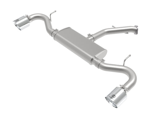 aFe Takeda Series 2.5in 409 SS Axle-Back Exhaust System Polished 18-20 Hyundai Elantra GT L4-1.6L(t) Precision R