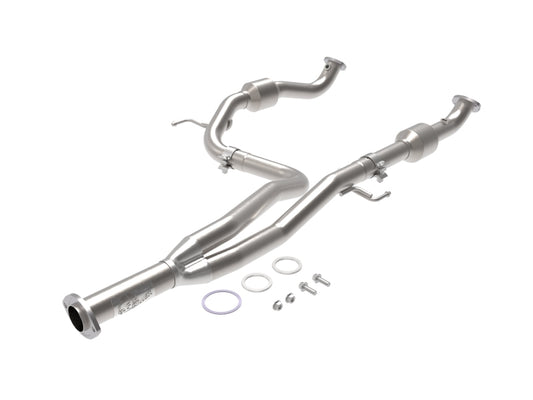 aFe Toyota Tacoma 16-17 V6-3.5L Twisted Steel Y-Pipe w/ Cat Precision R