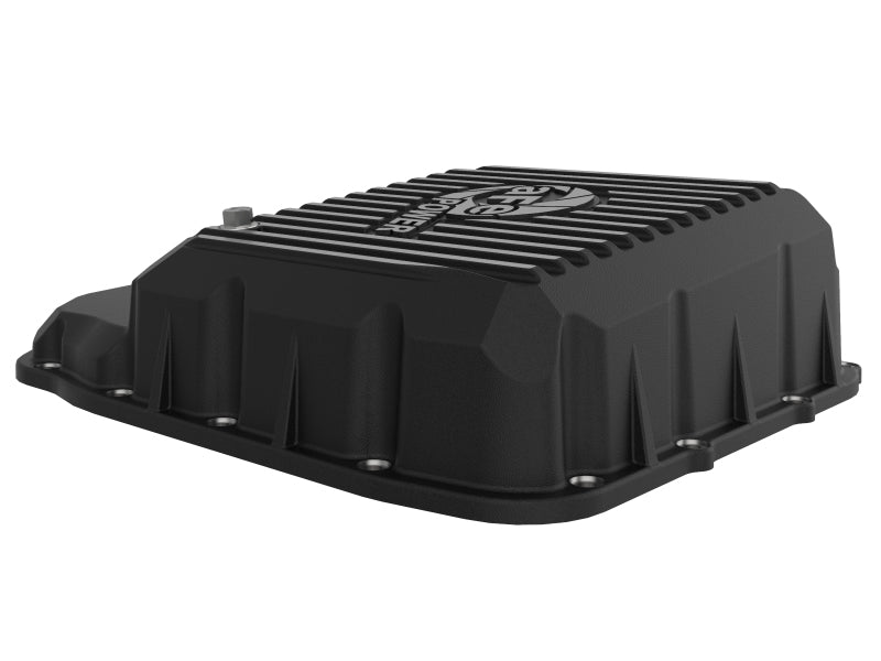 aFe Transmission Pan (Black w/ Machined Fins) 13-19 Dodge Diesel Trucks L6-6.7L (td) Precision R