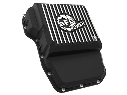 aFe Transmission Pan (Black w/ Machined Fins) 13-19 Dodge Diesel Trucks L6-6.7L (td) Precision R