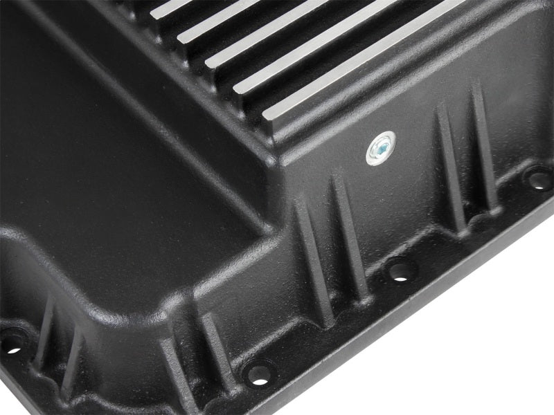 aFe Transmission Pan (Black w/ Machined Fins) GM Trucks 99-16 (4L60-E/4L60E/4L65E/4L70E/4L75E) Precision R