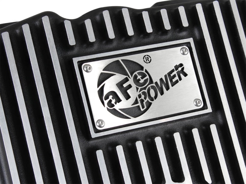 aFe Transmission Pan (Black w/ Machined Fins) GM Trucks 99-16 (4L60-E/4L60E/4L65E/4L70E/4L75E) Precision R