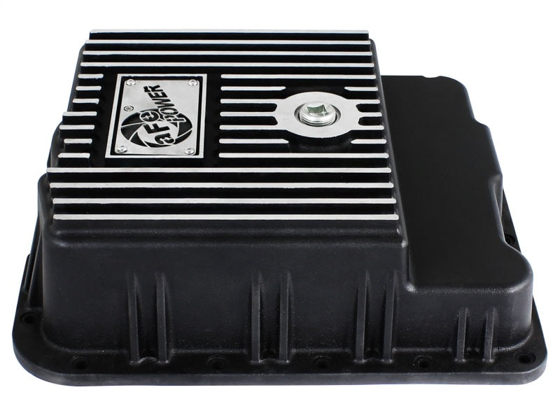 aFe Transmission Pan (Black w/ Machined Fins) GM Trucks 99-16 (4L60-E/4L60E/4L65E/4L70E/4L75E) Precision R