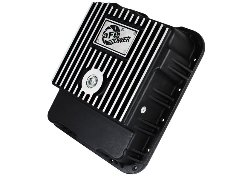 aFe Transmission Pan (Black w/ Machined Fins) GM Trucks 99-16 (4L60-E/4L60E/4L65E/4L70E/4L75E) Precision R