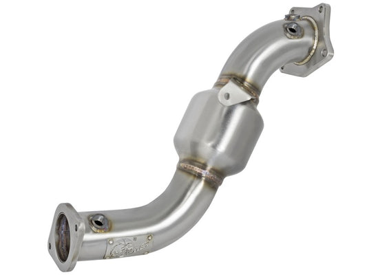 aFe Twisted Steel Down-Pipe Catted 13-16 Cadillac ATS L4-2.0L (t) Precision R