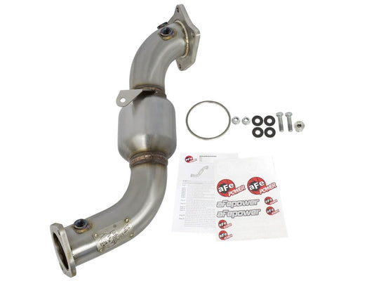 aFe Twisted Steel Down-Pipe Catted 13-16 Cadillac ATS L4-2.0L (t) Precision R