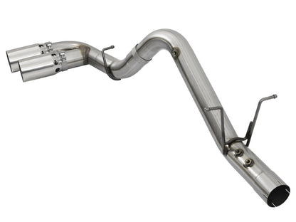 aFe Victory Series 4in 409-SS DPF-Back Exhaust w/ Dual Polished Tips 2017 GM Duramax V8-6.6L(td) L5P Precision R