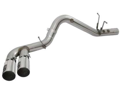 aFe Victory Series 4in 409-SS DPF-Back Exhaust w/ Dual Polished Tips 2017 GM Duramax V8-6.6L(td) L5P Precision R