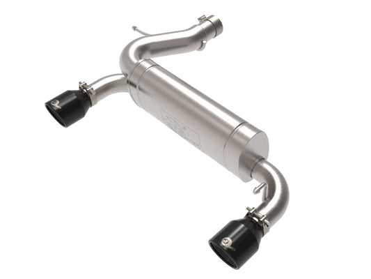 aFe Vulcan 3in 304 SS Axle-Back Exhaust 2021 Ford Bronco L4-2.3L (t)/V6-2.7L (tt) w/ Black Tips Precision R