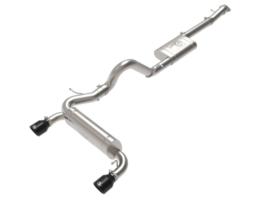 aFe Vulcan 3in 304 SS Cat-Back Exhaust 2021 Ford Bronco L4-2.3L (t)/V6-2.7L (tt) w/ Black Tips Precision R