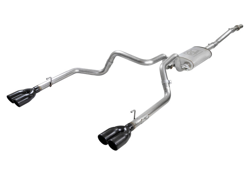 aFe Vulcan Series 3in-2-1/2in 304 SS Cat-Back 2019 GM Silverado / Sierra 1500 V8-5.3L w/ Black Tips Precision R