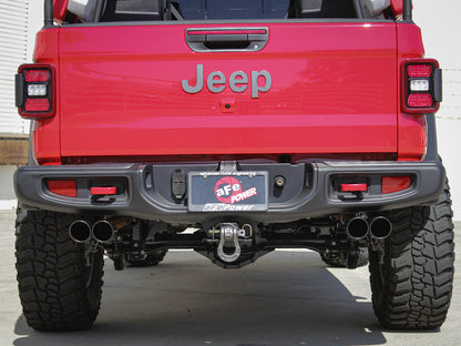 aFe Vulcan Series 3in-2-1/2in 304 SS Cat-Back 2020 Jeep Gladiator (JT) V6-3.6L w/ Black Tips Precision R