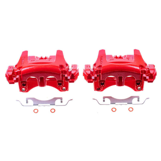 Power Stop 15-18 Ford Edge Front Red Calipers w/Brackets - Pair