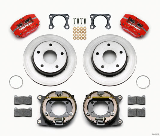 Wilwood Dynapro Lug Mount P/S Park Brake Kit Red Big Ford 2.00in Off Bronco 5 x 5.50