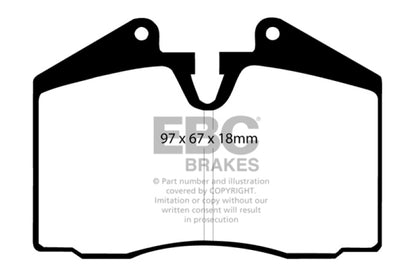 EBC 89-95 Ferrari 348 3.4 Yellowstuff Front and Rear Brake Pads