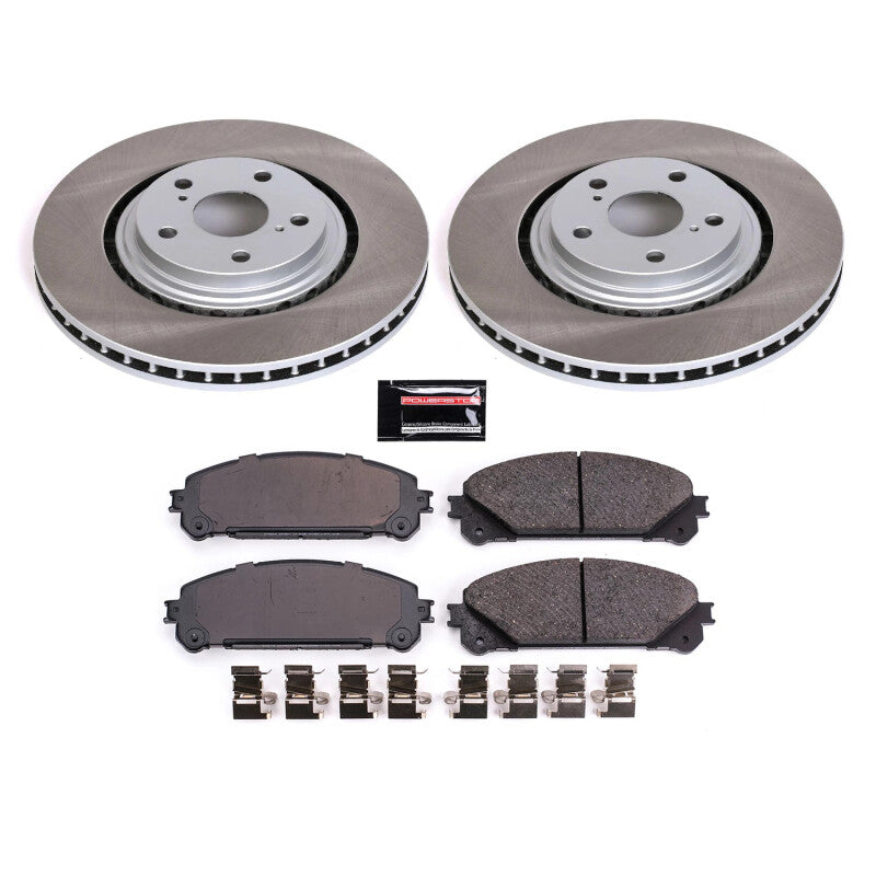 Power Stop 11-20 Toyota Sienna Front Semi-Coated Rotor Kit