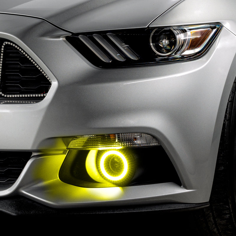 Oracle 15-17 Ford Mustang Dynamic RGB+A Projector Surface Mount Fog Light Halo Kit - SEE WARRANTY