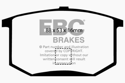 EBC 75-80 Lotus Esprit 2.0 Redstuff Rear Brake Pads