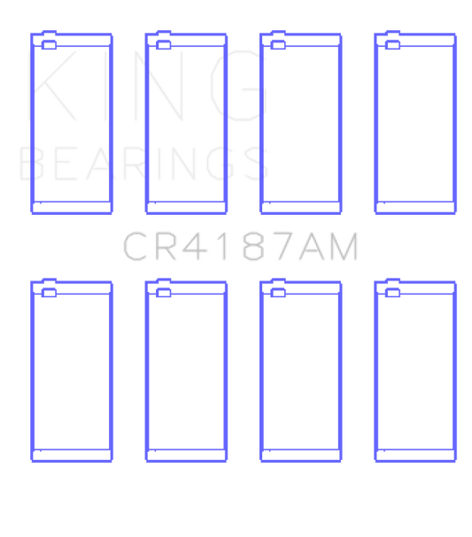 King Engine Bearings Toyota 2Lt/3L (Size +0.50mm) Connecting Rod Bearing Set