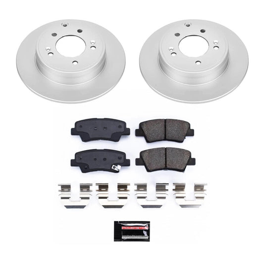 Power Stop 09-10 Hyundai Sonata Rear Z17 Coated Brake Kit