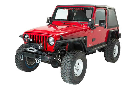 Fishbone Offroad 97-06 Jeep Wrangler TJ Rubicon Front Bumper - Blk Txtrd Powdercoat Piranha Series